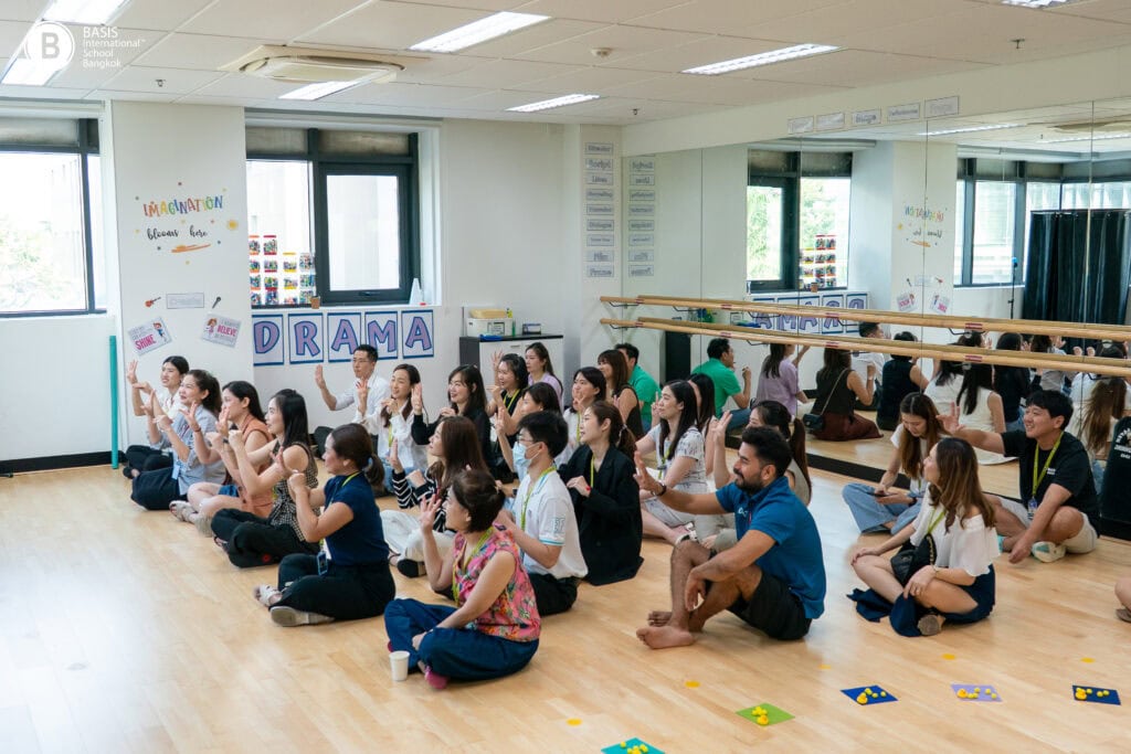 Our Drama Subject Expert Teacher and Parents at the Parent Workshop at BASIS International School Bangkok