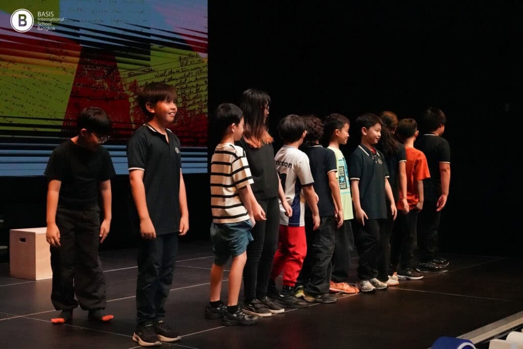 Grade 3 students performing drama showcase unit at BASIS International School Bangkok