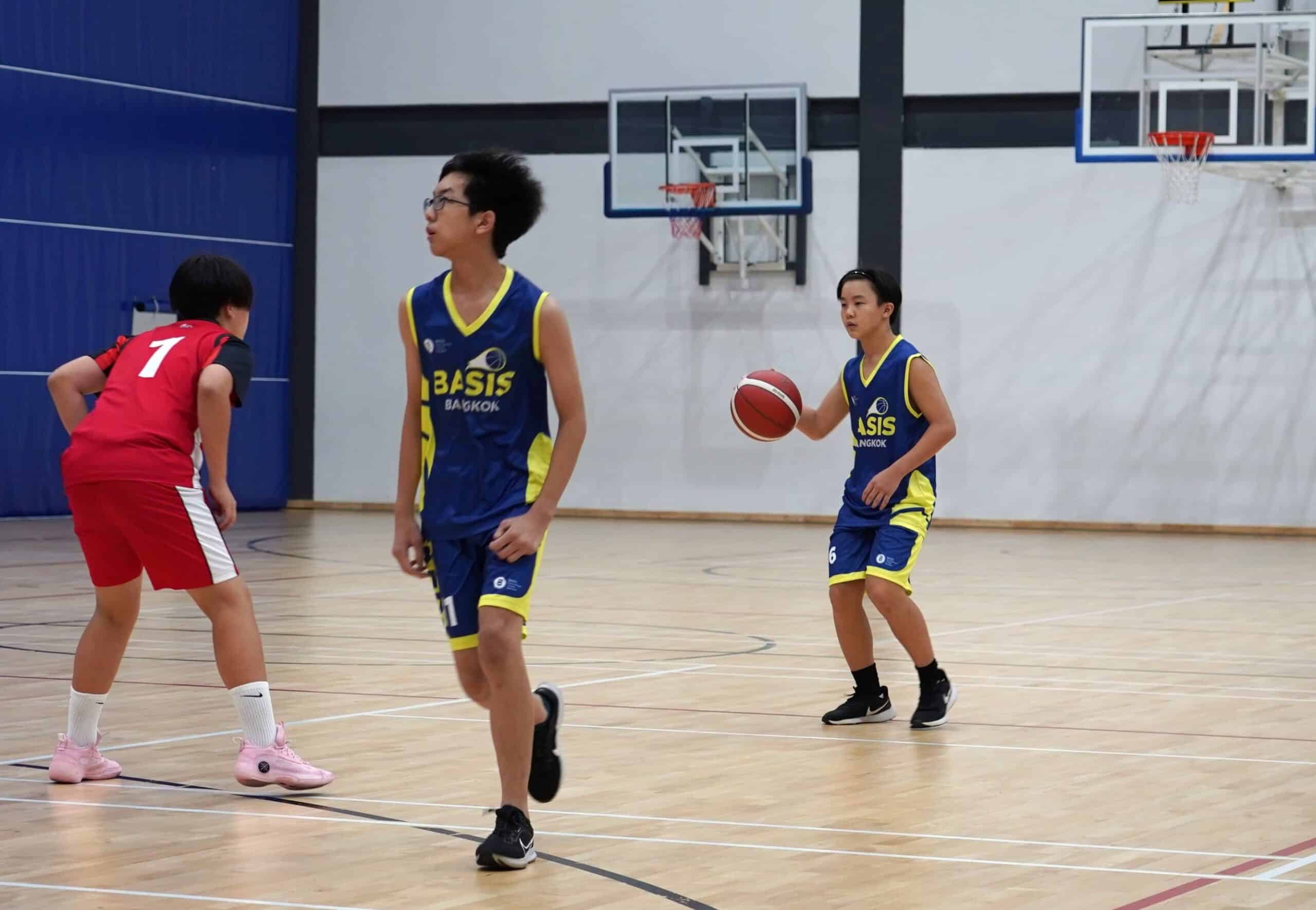 BASIS TUSKERS basketball players during an indoor game