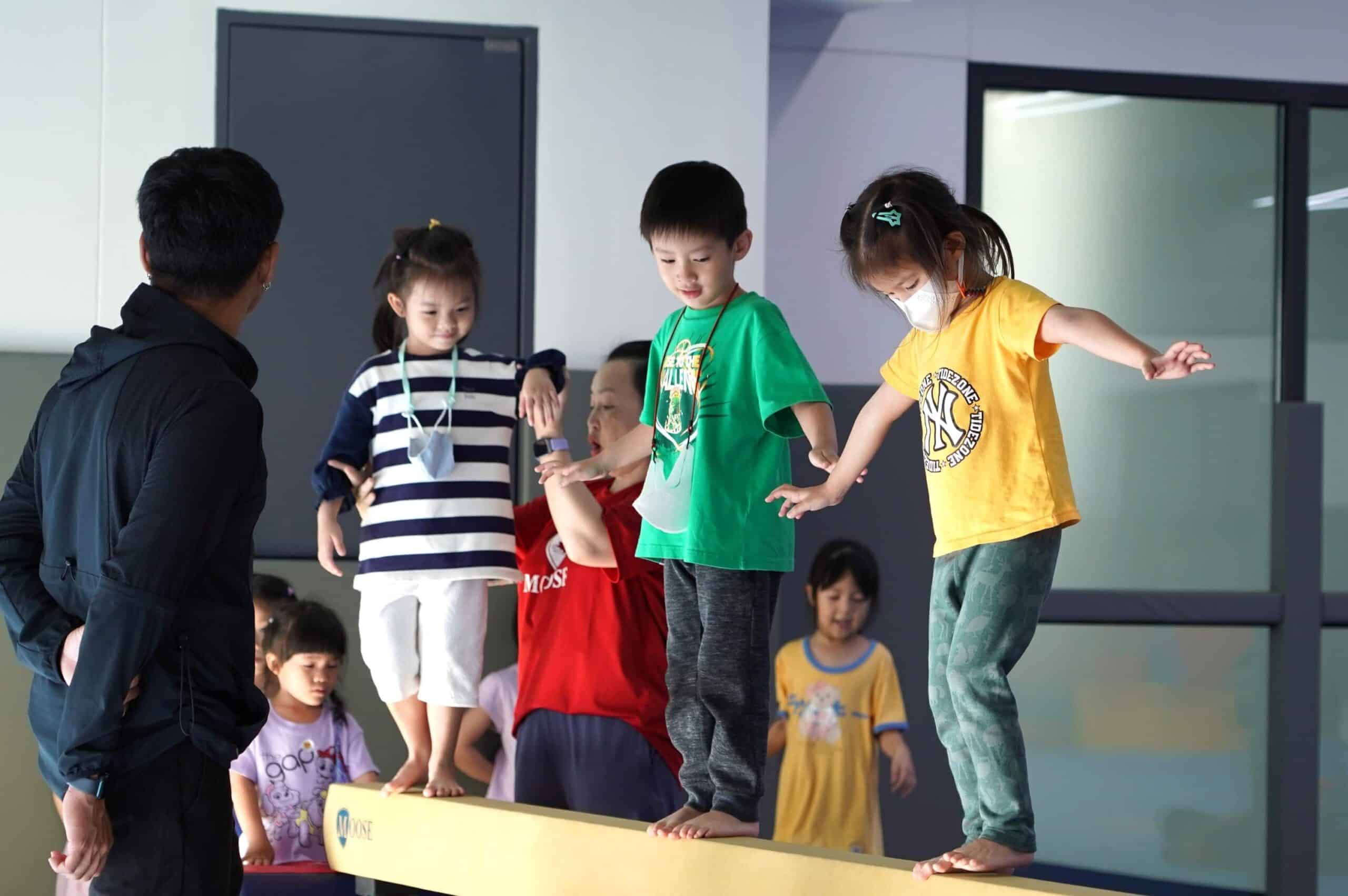 Young BASIS International School Bangkok students taking part in an indoor activity