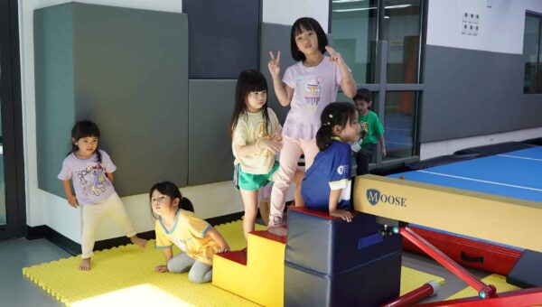 Young BASIS International School Bangkok students in the gymnastics room