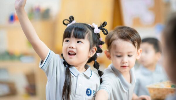 Young BASIS International School Bangkok students enjoying a hands-on classroom activity