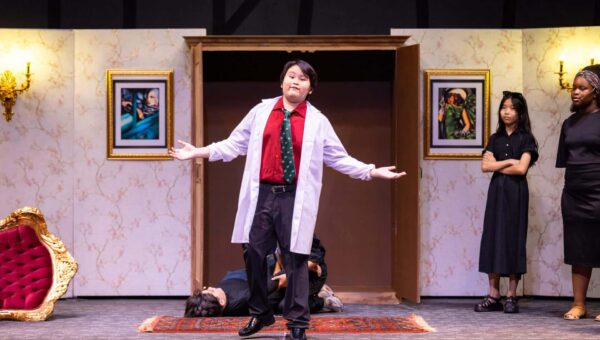A BASIS International School Bangkok student performing on the Black Box Theatre stage