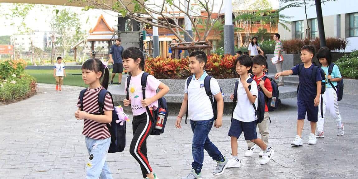 Young Students Walking to Class