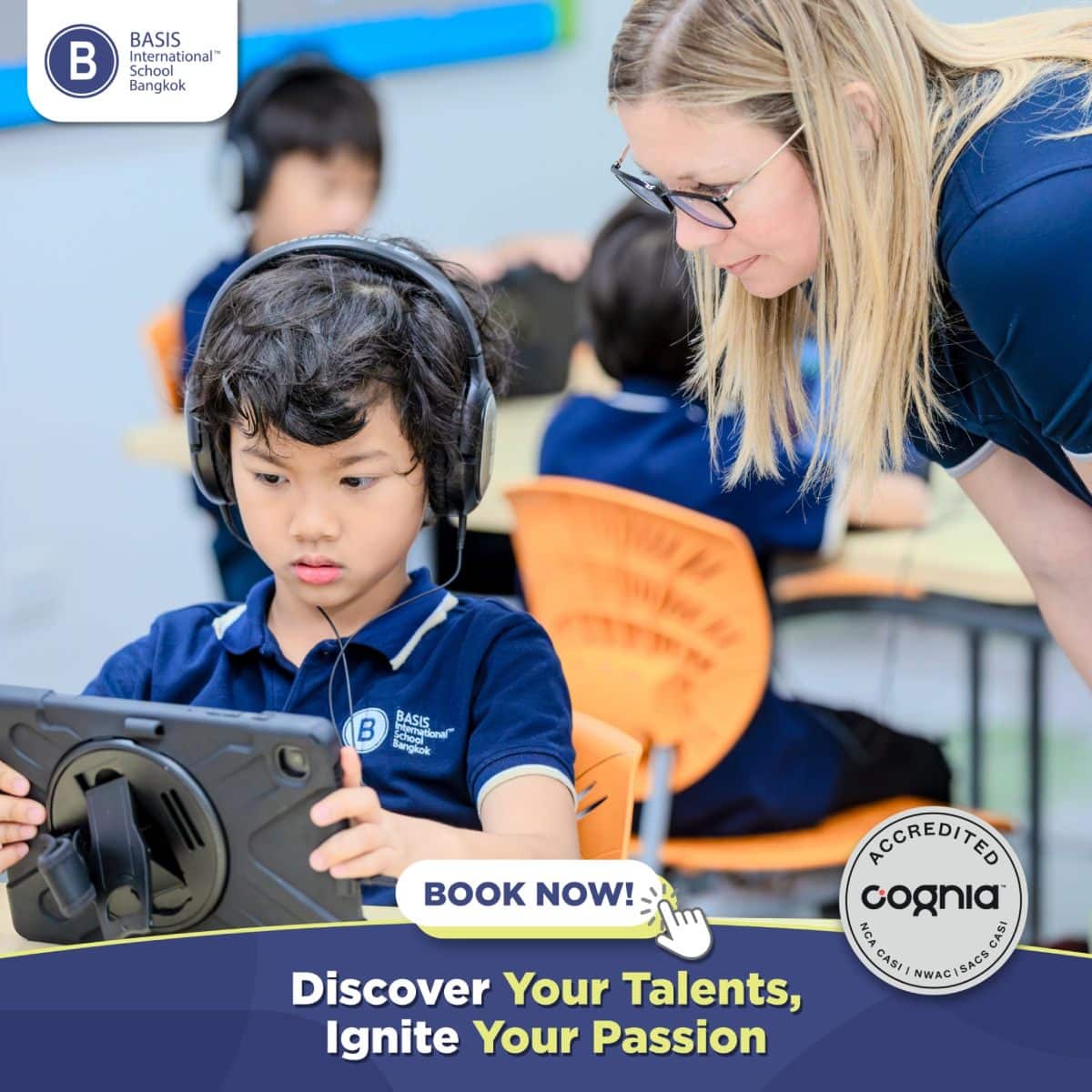 basisopportunity A teacher guiding a student at BASIS International School in Rama 2