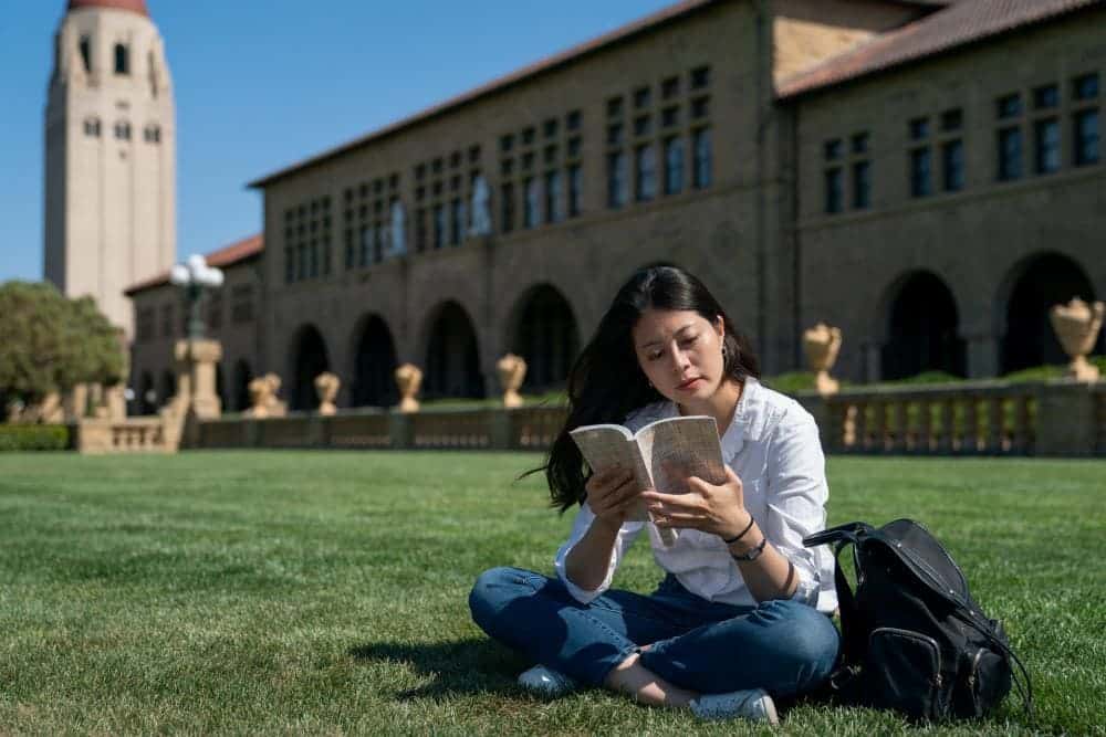 A female international student in a university