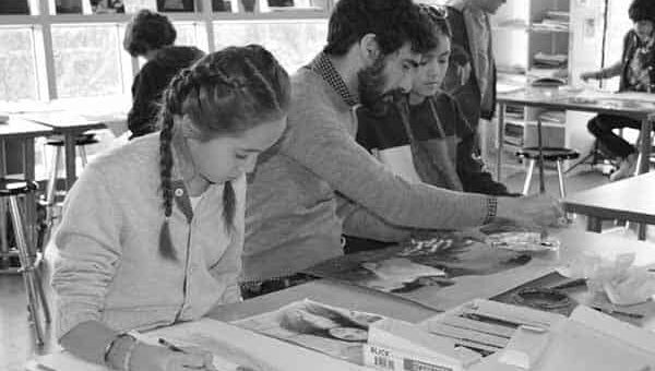 Students working in an art class at BASIS International School Bangkok