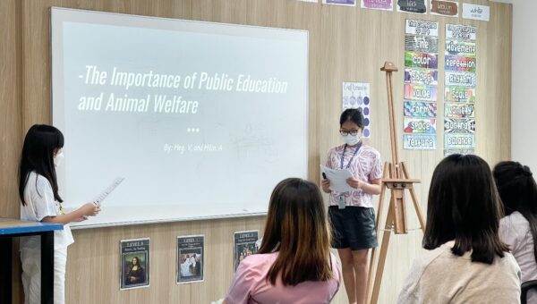 BASIS International School Bangkok students presenting their work to the class